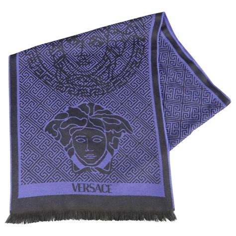 gianni versace scarf mauve|versace wool scarf.